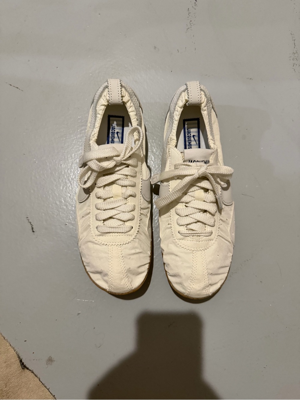 Jacquemus x Nike Cream Classic Running Sneakers